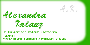 alexandra kalauz business card